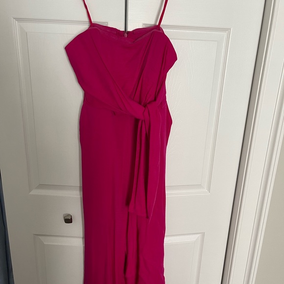 Maeve Hot Pink Strapless Jumpsuit Size 12 - Picture 5 of 7